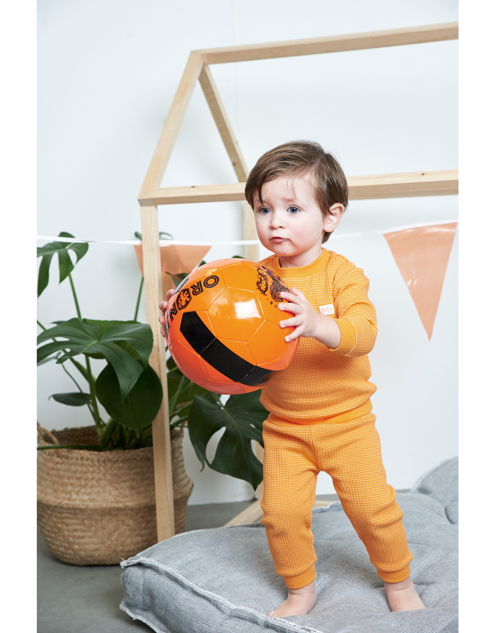 Pyjama wafel limited Orange - Bij & Zus