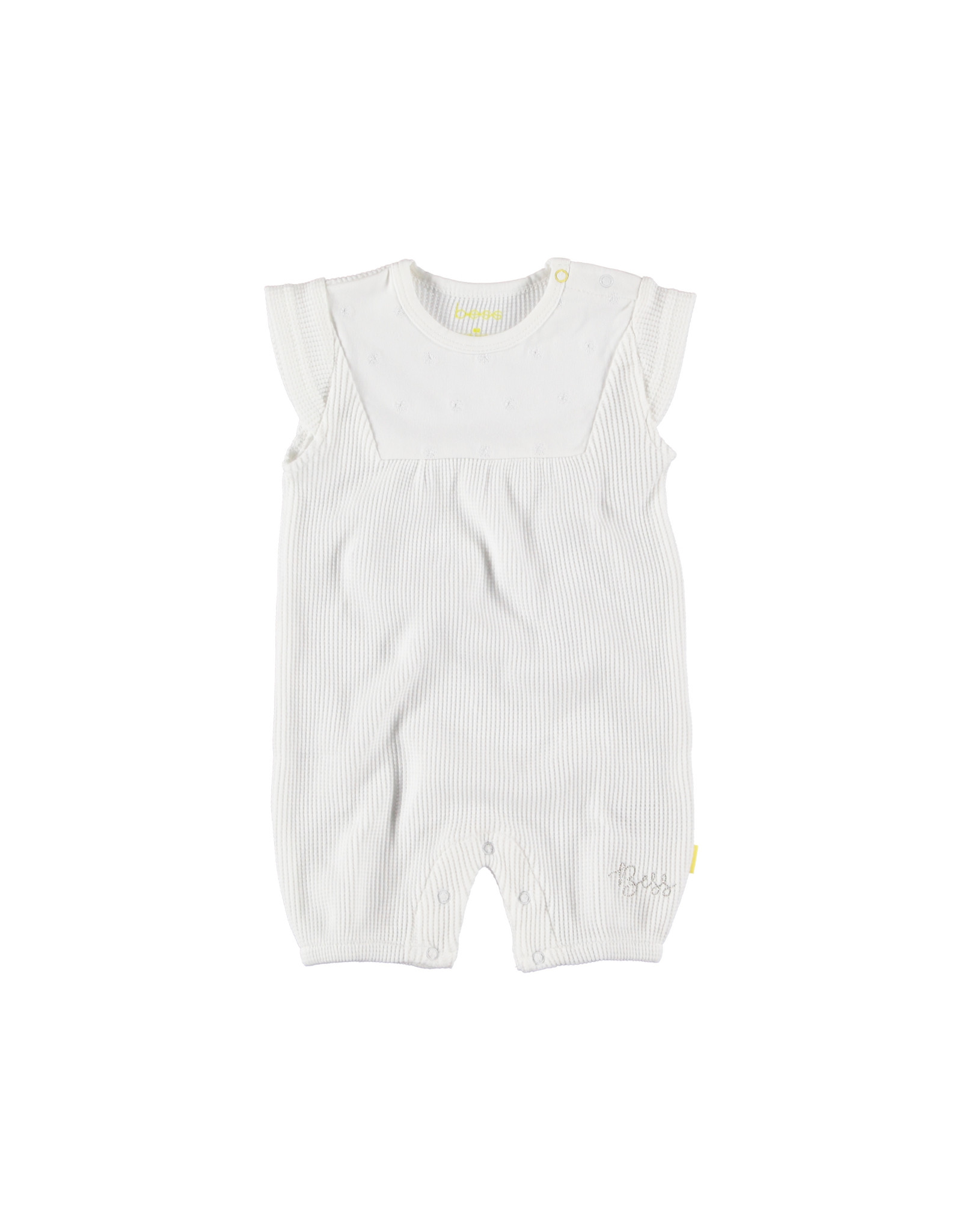 BESS Playsuit Waffle White