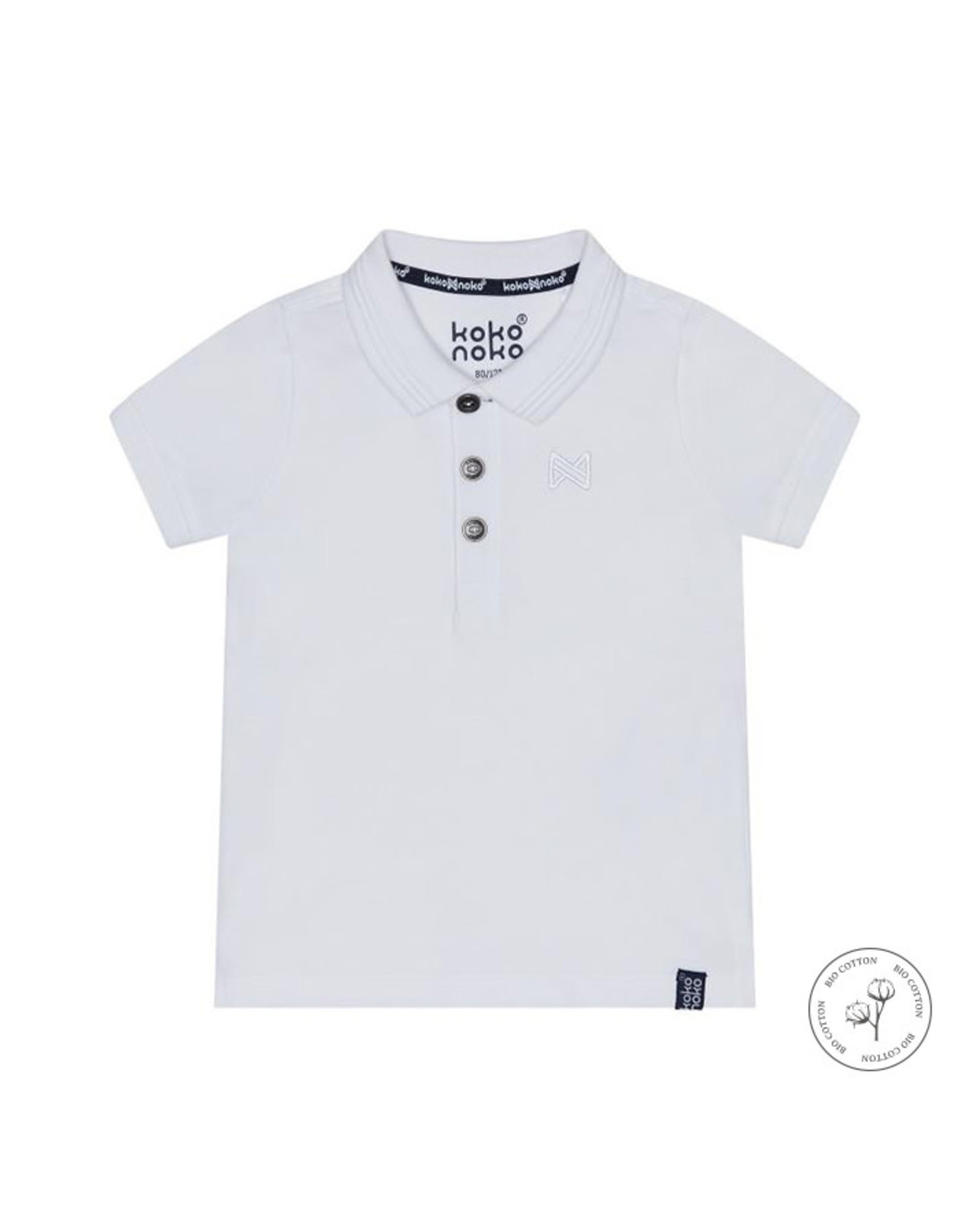 Koko Noko Boys Noah polo ss Bio Cotton White NOS