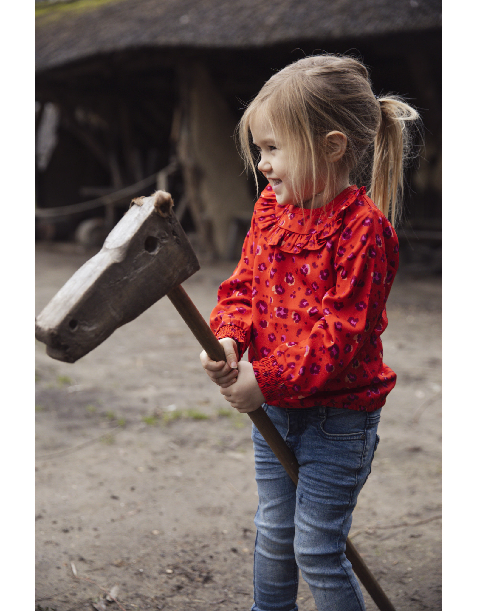 Koko Noko Girls Blouse ls Red