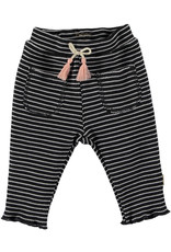 BESS Pants Striped Bow Anthracite