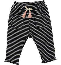 BESS Pants Striped Bow Anthracite