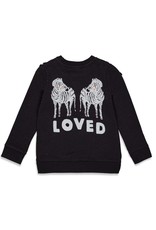 Jubel Sweater ruches - Blushing Zebra Zwart