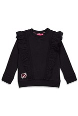 Jubel Sweater ruches - Blushing Zebra Zwart