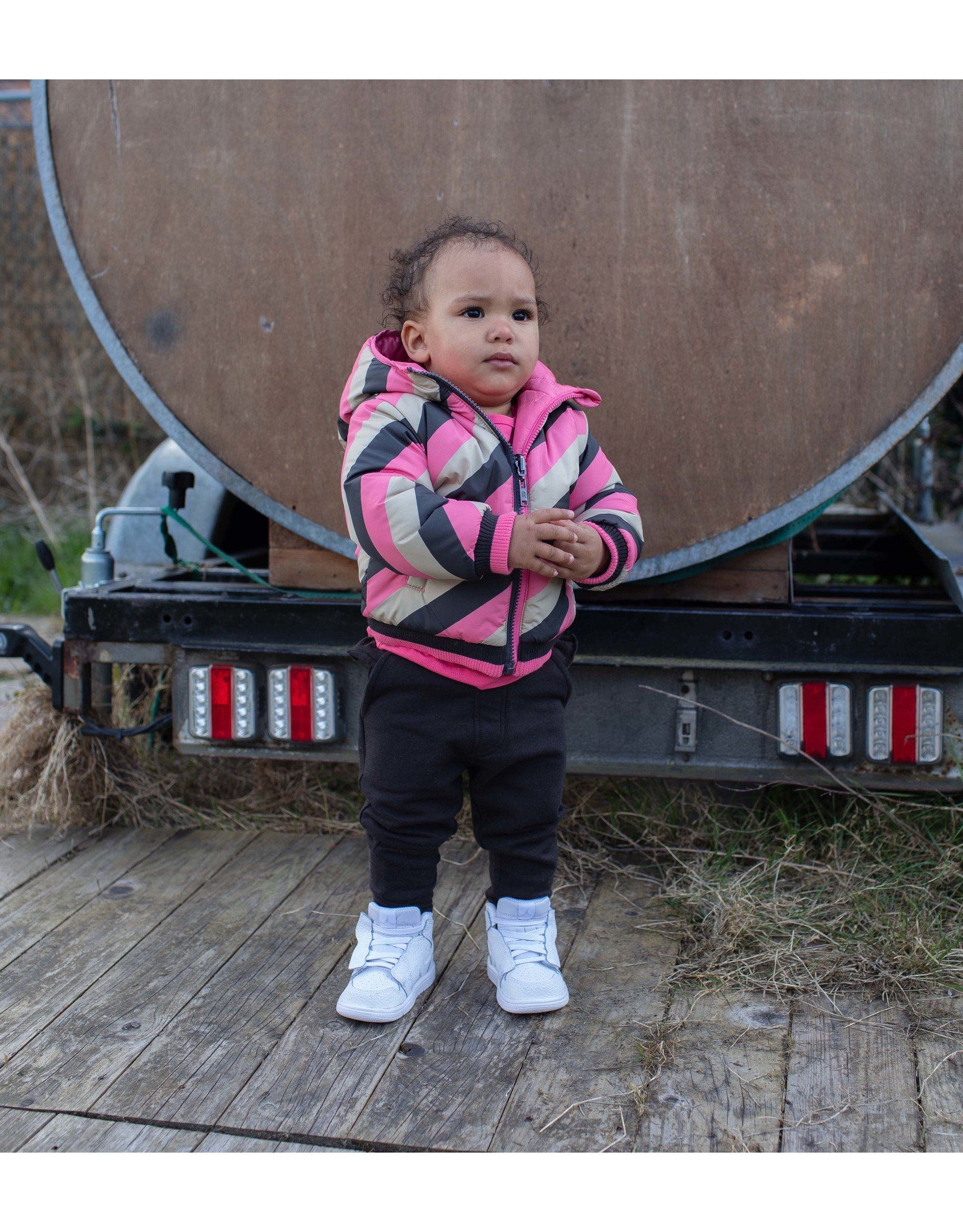 Quapi LAURE W210 AOP Sand Stripe Pink Candy