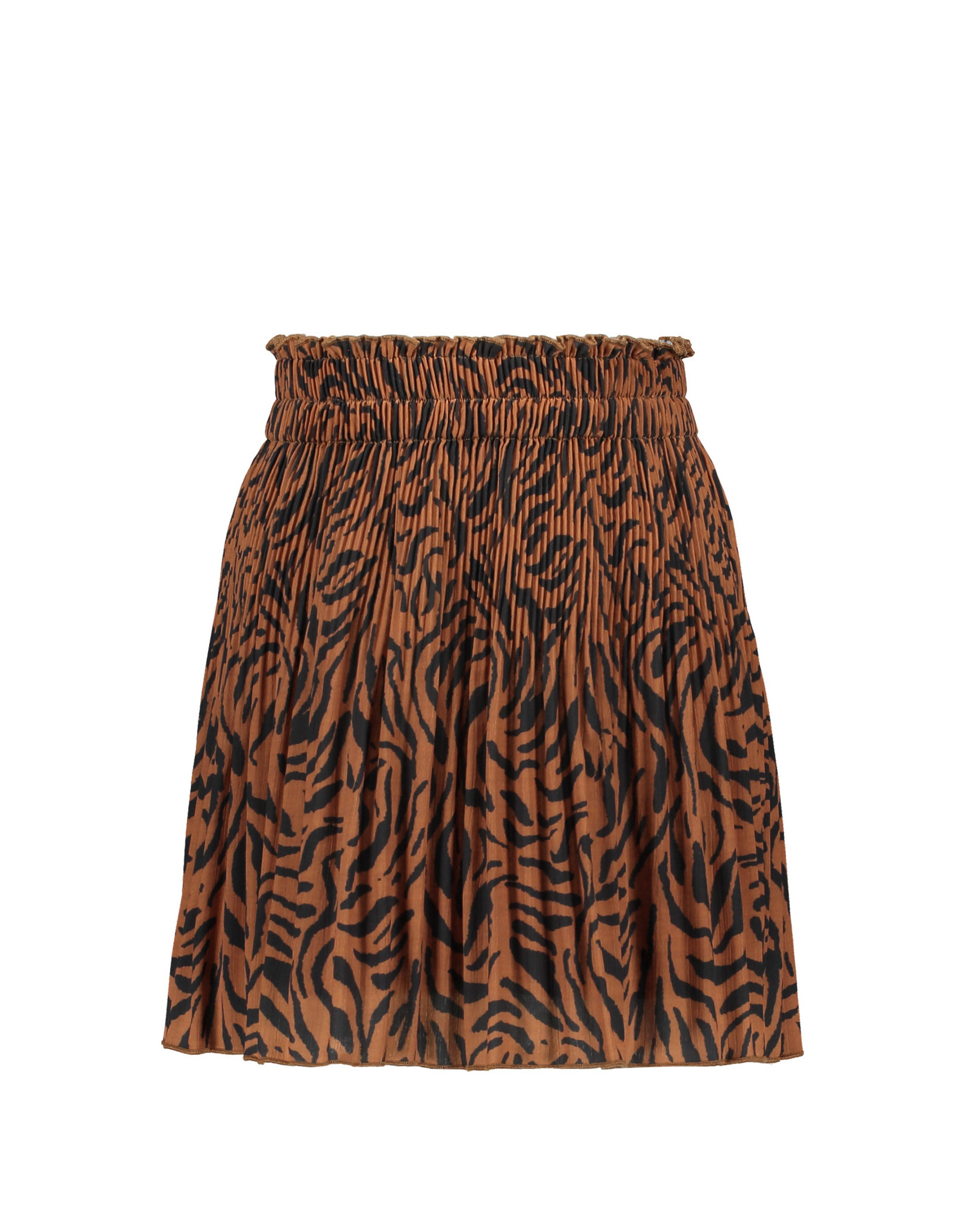 Like Flo Flo girls woven crepe plisse skirt Cognac