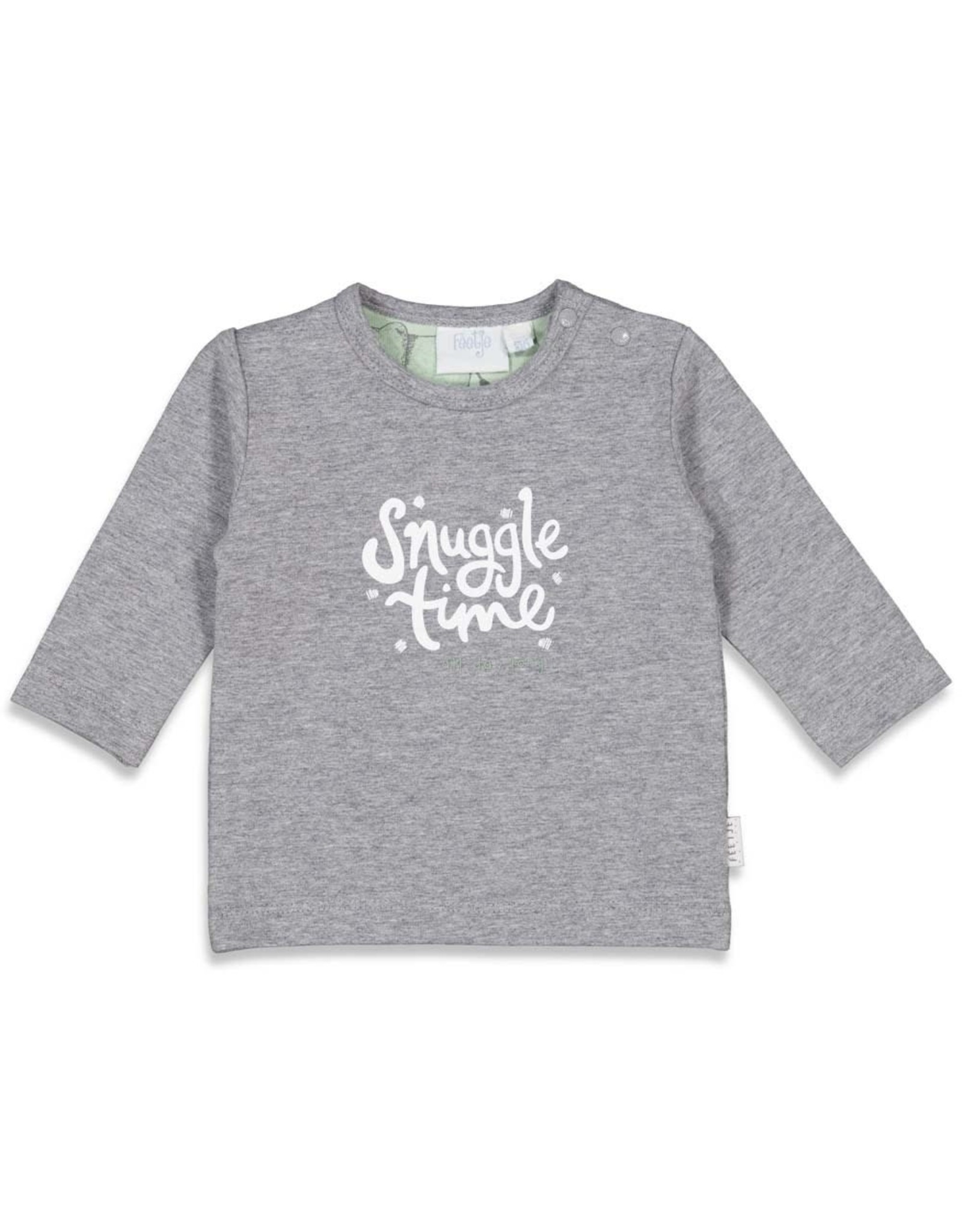 Feetje Longsleeve Snuggle - Animal Friends Grijs melange