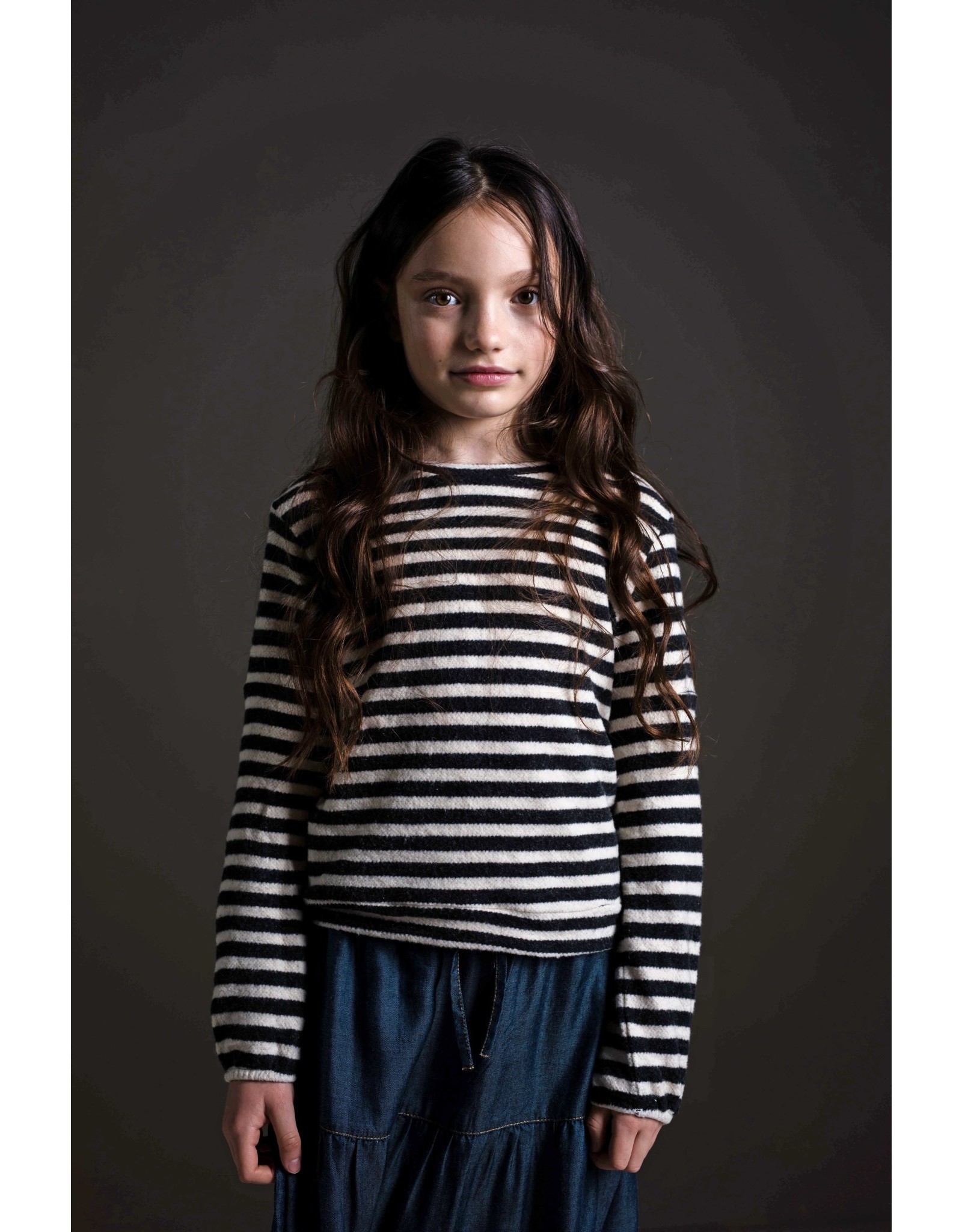 Like Flo Flo girls yd fleece top Stripe