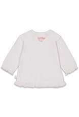 Feetje Longsleeve ruches - Berry Sweet Wit