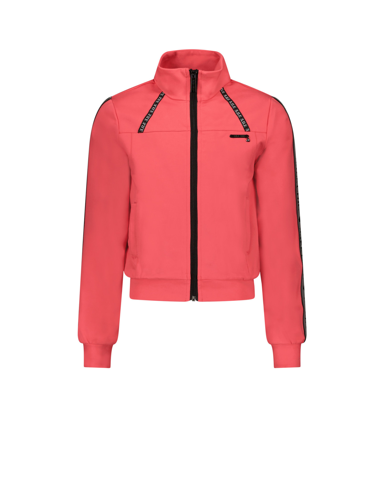 AMBER big logo-tape zip-up Watermelon Sugar