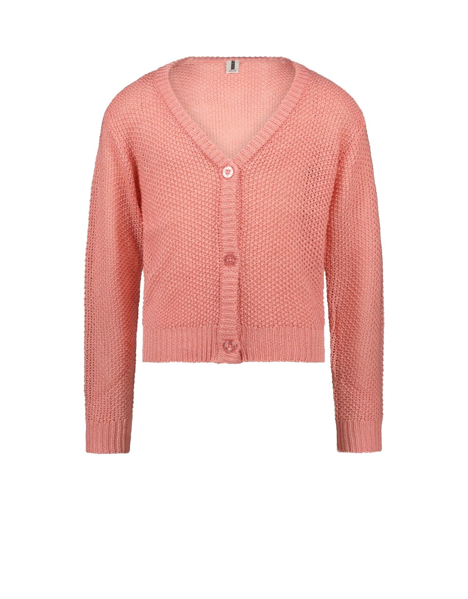 B-nosy B.An Artist  Girls open knitted cardigan flamingo