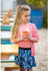 B-nosy B.An Artist  Girls open knitted cardigan flamingo