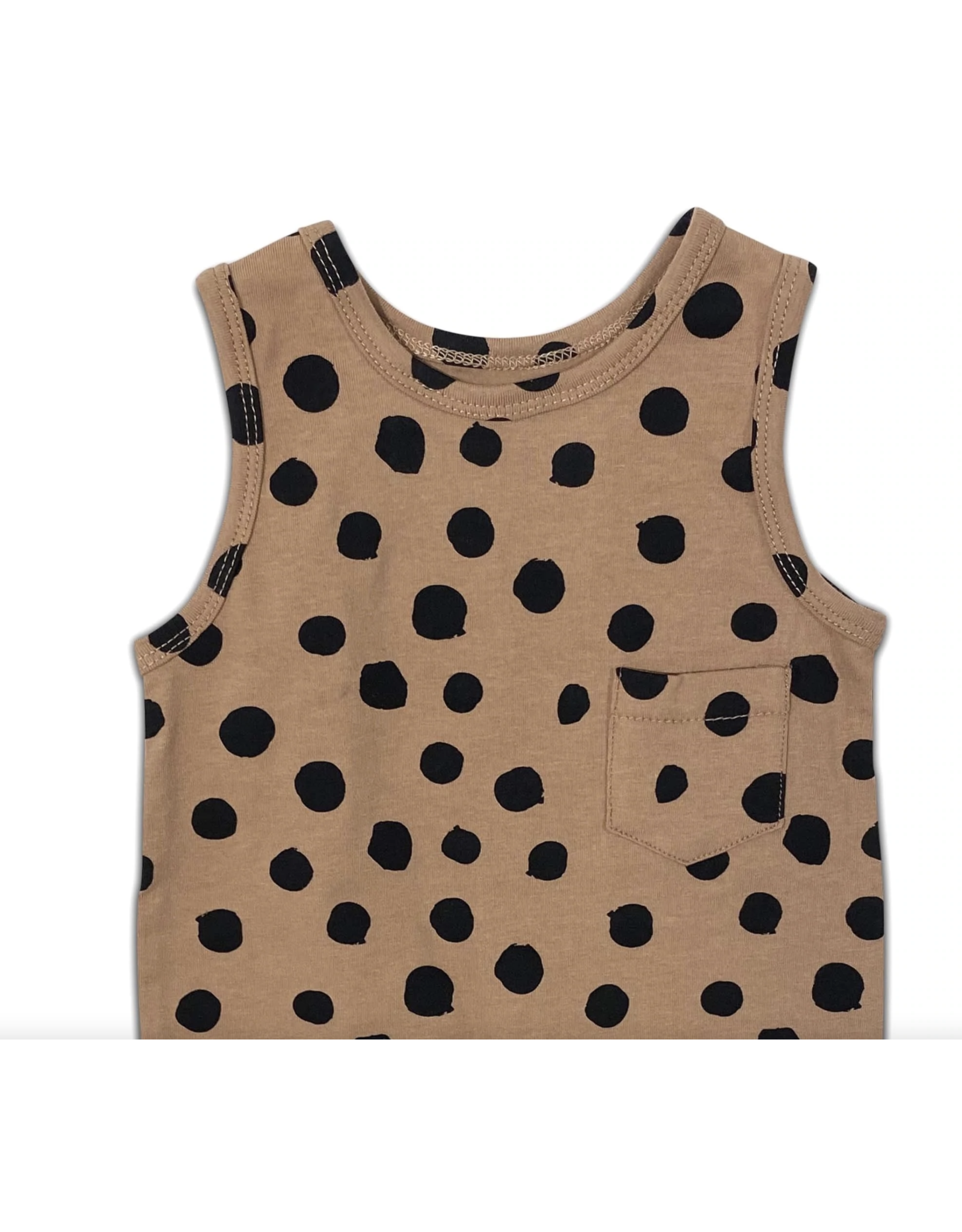 SLEEVELESS ONESIE MACAROON - POLKA DOT