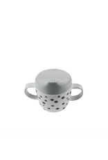 Done by Deer 2-handle spout cup Happy dots grey