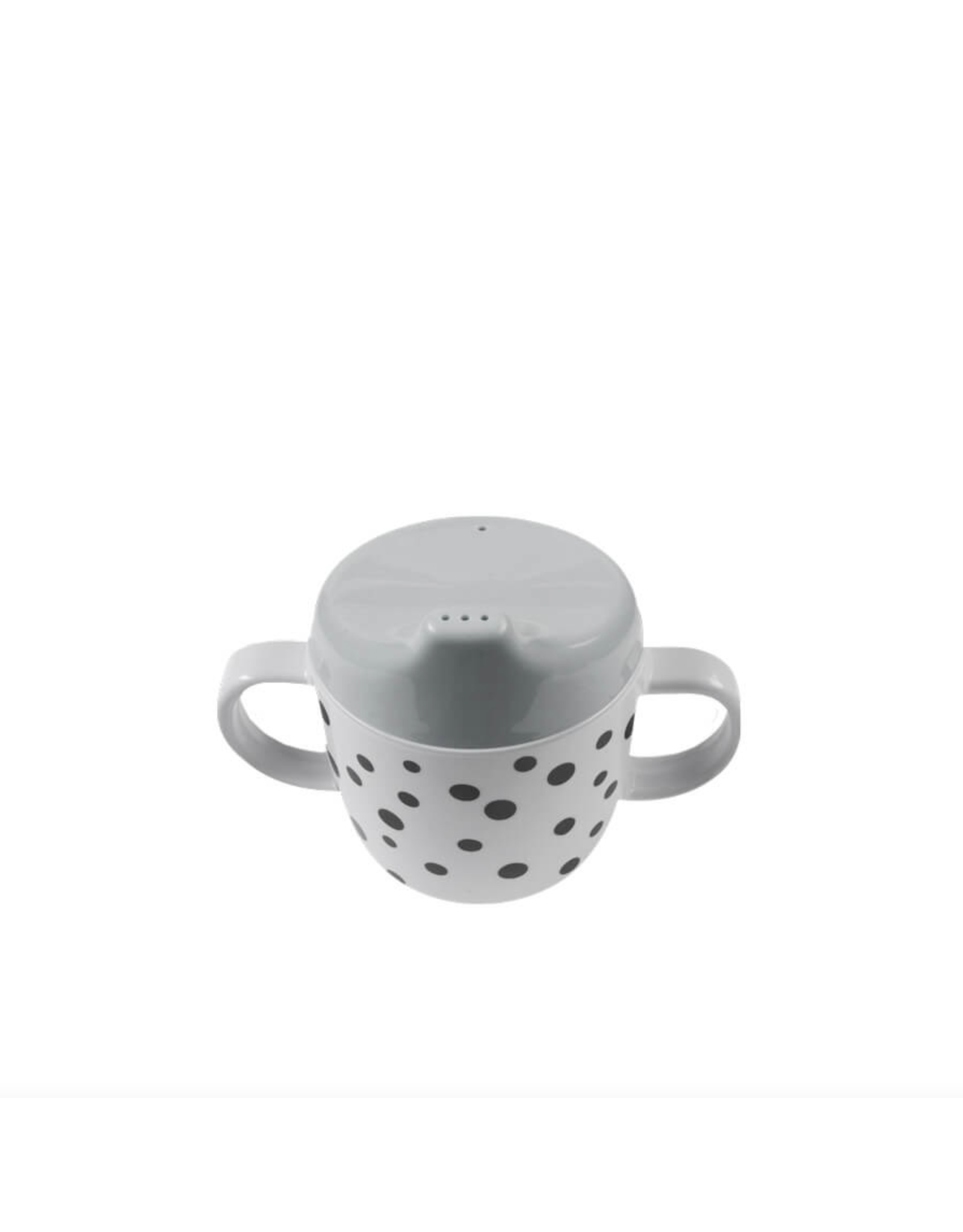 Done by Deer 2-handle spout cup Happy dots grey