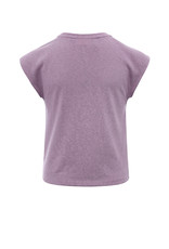 Looxs 10Sixteen Linen look T-shirt Lilac