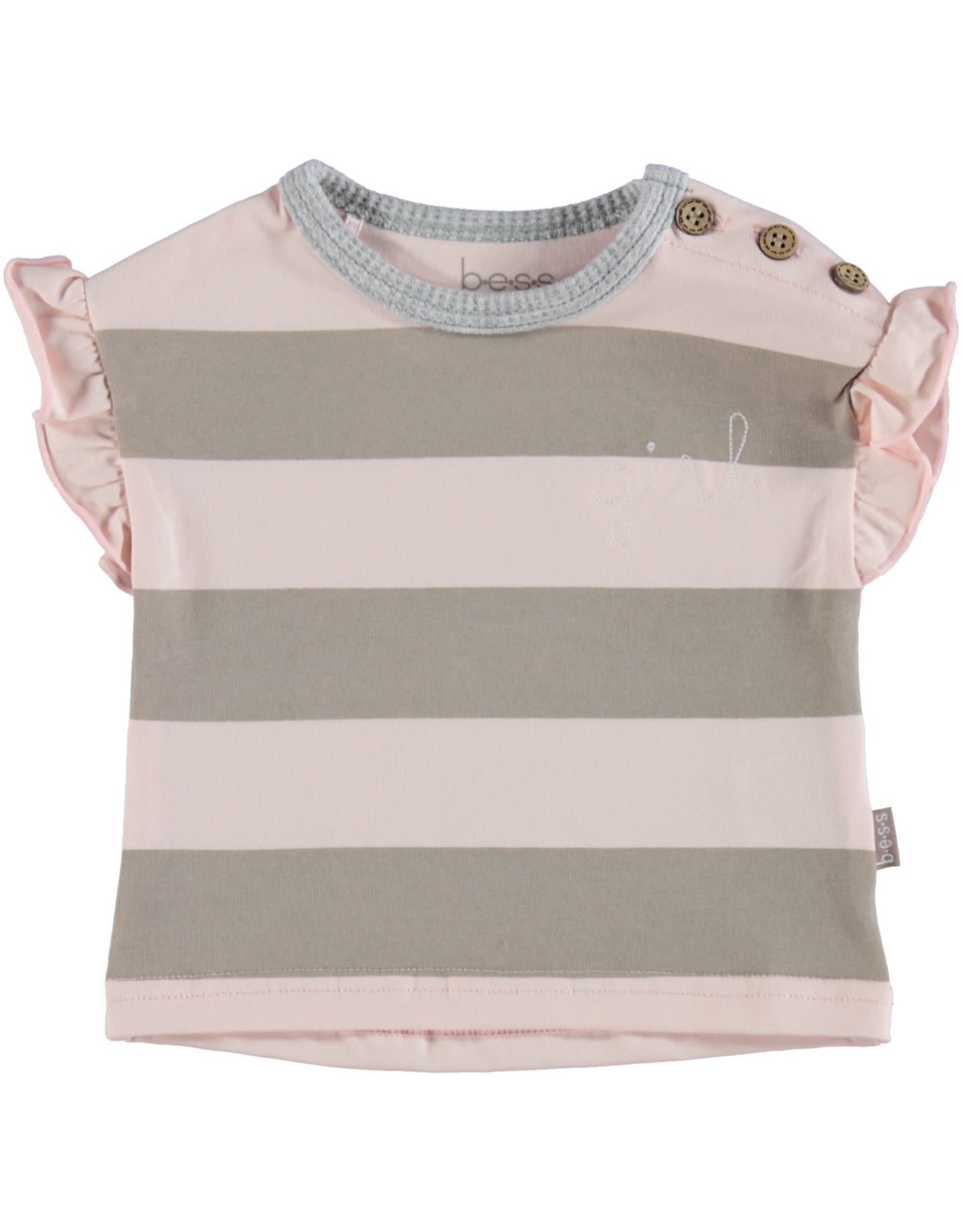 BESS Shirt sh.sl. Striped Pink