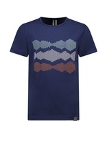B-nosy Boys t-shirt with music wave artwork on chest navy