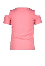 B-nosy Girls short sleeve t-shirt with cut out parts on sleeves confetti