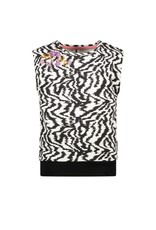 B-nosy B.Bananas Girls sweat top with zebra banana aop and embro Zebra Banana