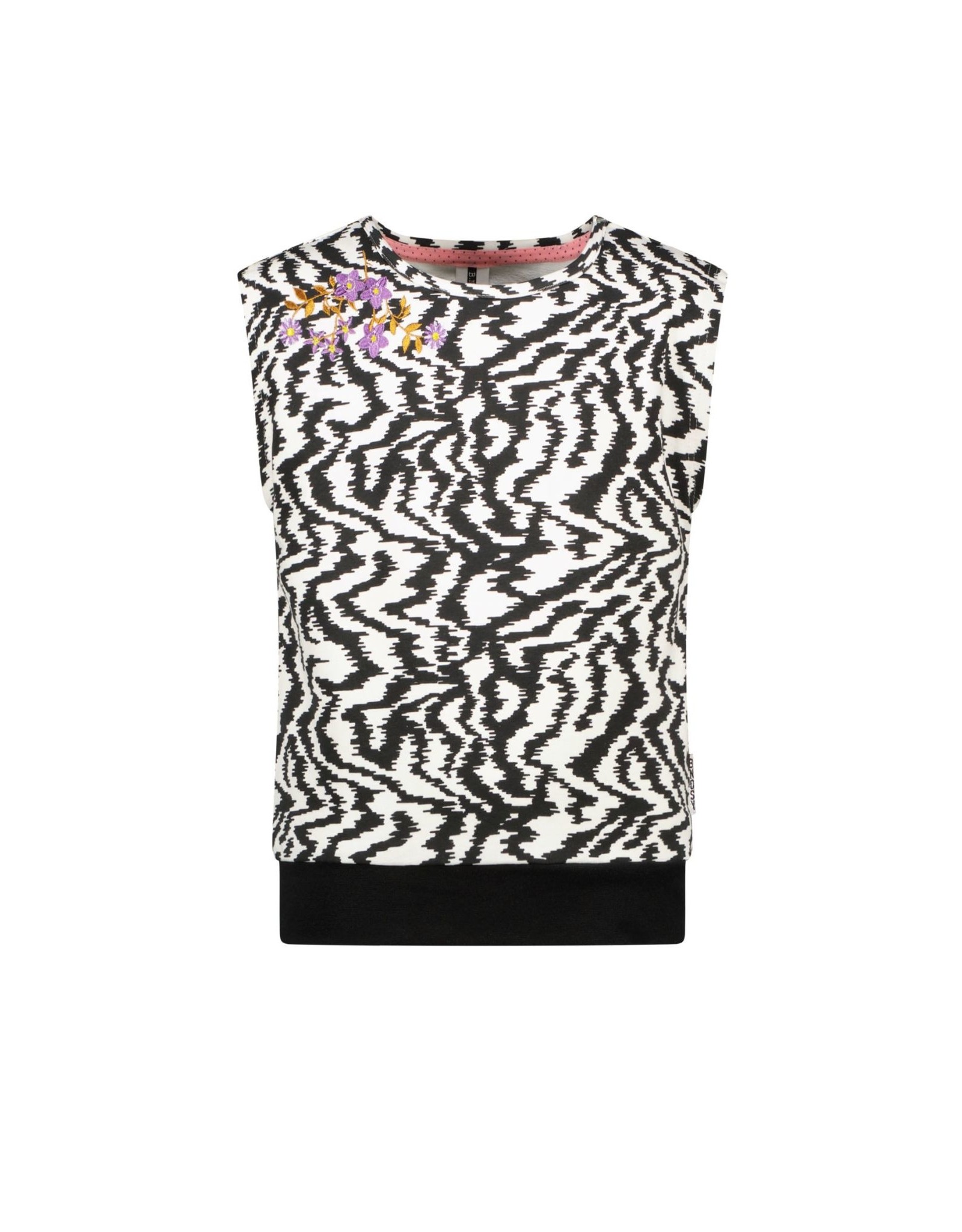 B-nosy B.Bananas Girls sweat top with zebra banana aop and embro Zebra Banana