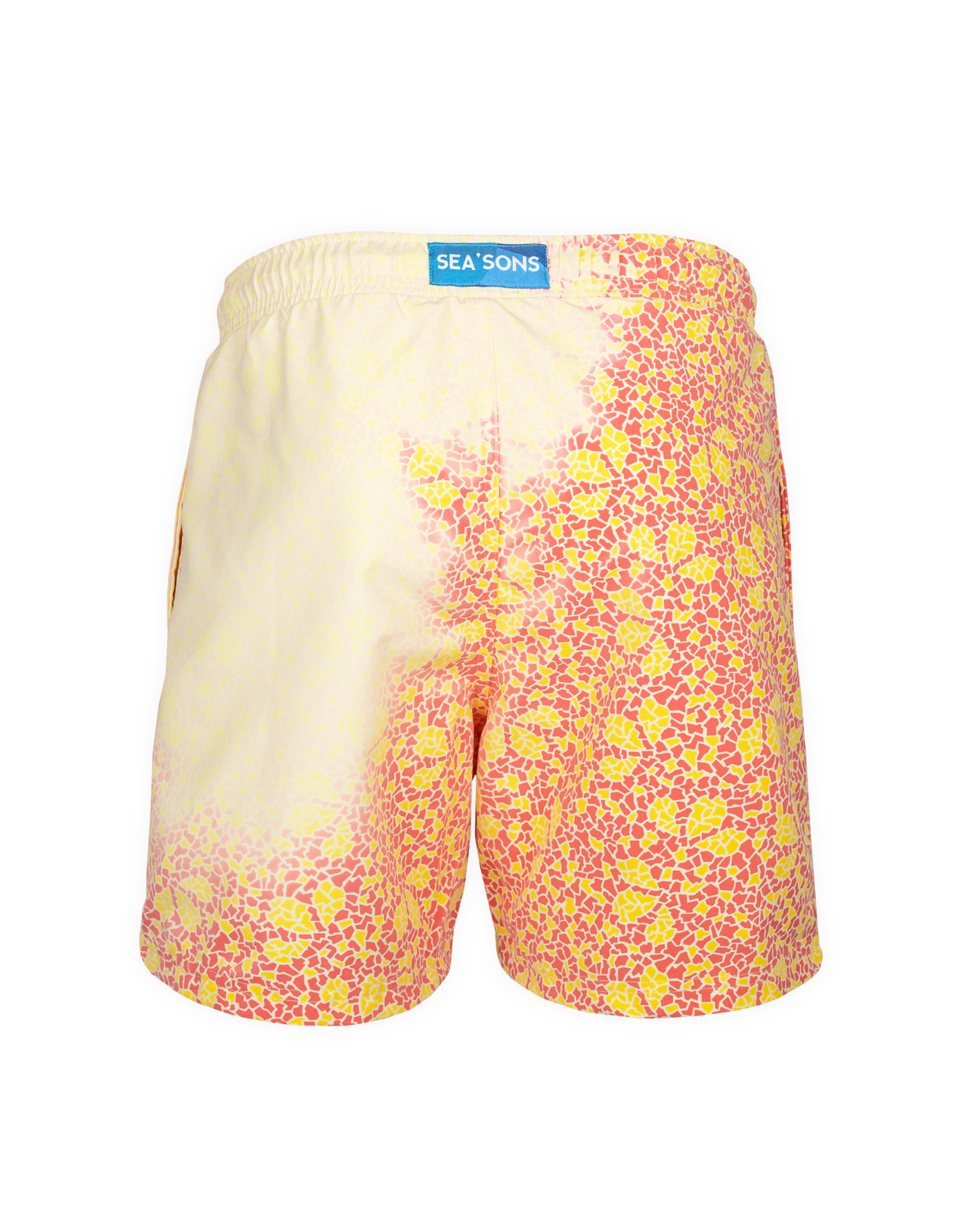 Swimshorts Mosaic Yellow Red - kleurveranderend