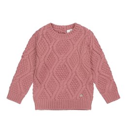 Koko Noko Sweater ls with crewneck Dark old pink W22