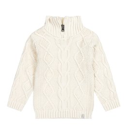 Koko Noko Sweater ls with collar Off white