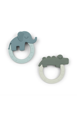 Done by Deer Teether 2-pack Deer friends Green/Blue Done by Deer Teether 2-pack Deer friends Green/Blue