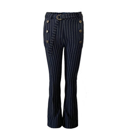 BEVERLY FLARE PANT PINSTRIPE blue