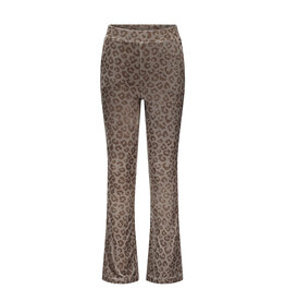 Like Flo Flo girls animal velvet flared pants Taupe