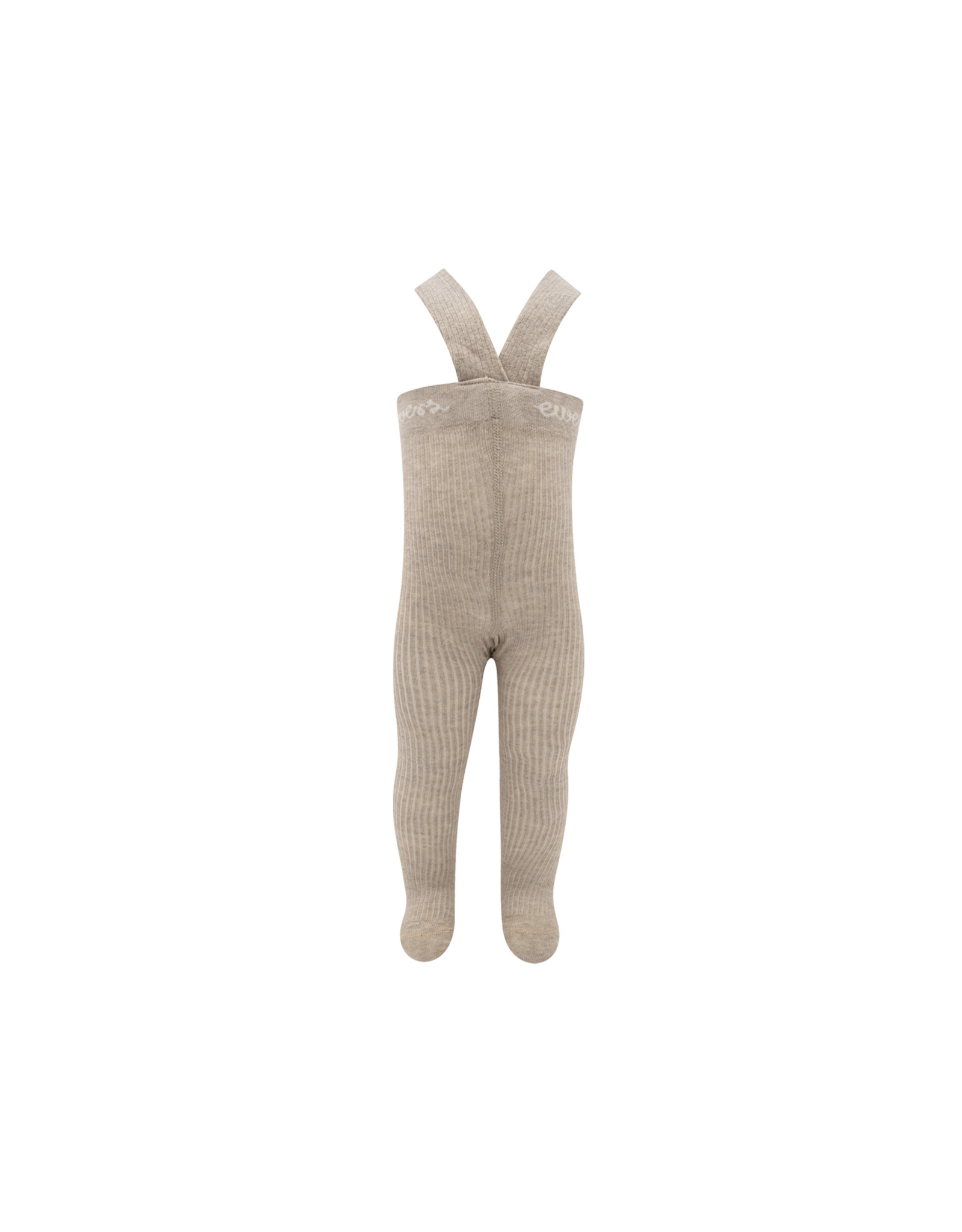 Ewers Strumpfhose Rippe mit Trägern dunkel beige mel.