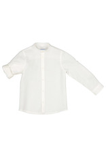Mayoral L/s mao collar linen shirt White