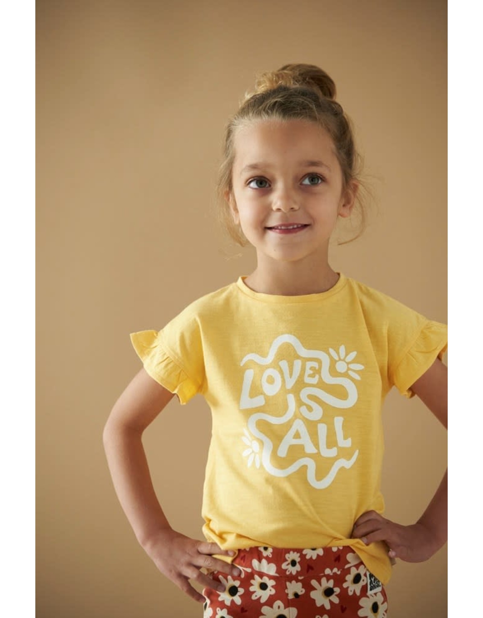 Jubel T-shirt Love - Have A Nice Daisy Geel