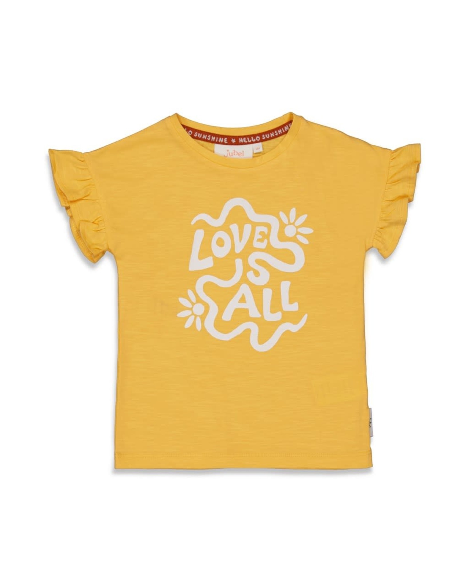 Jubel T-shirt Love - Have A Nice Daisy Geel