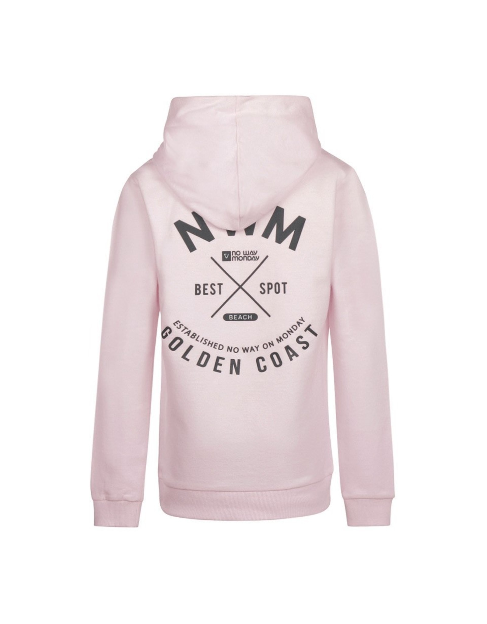 No way Monday Sweater ls with hood Light pink boys