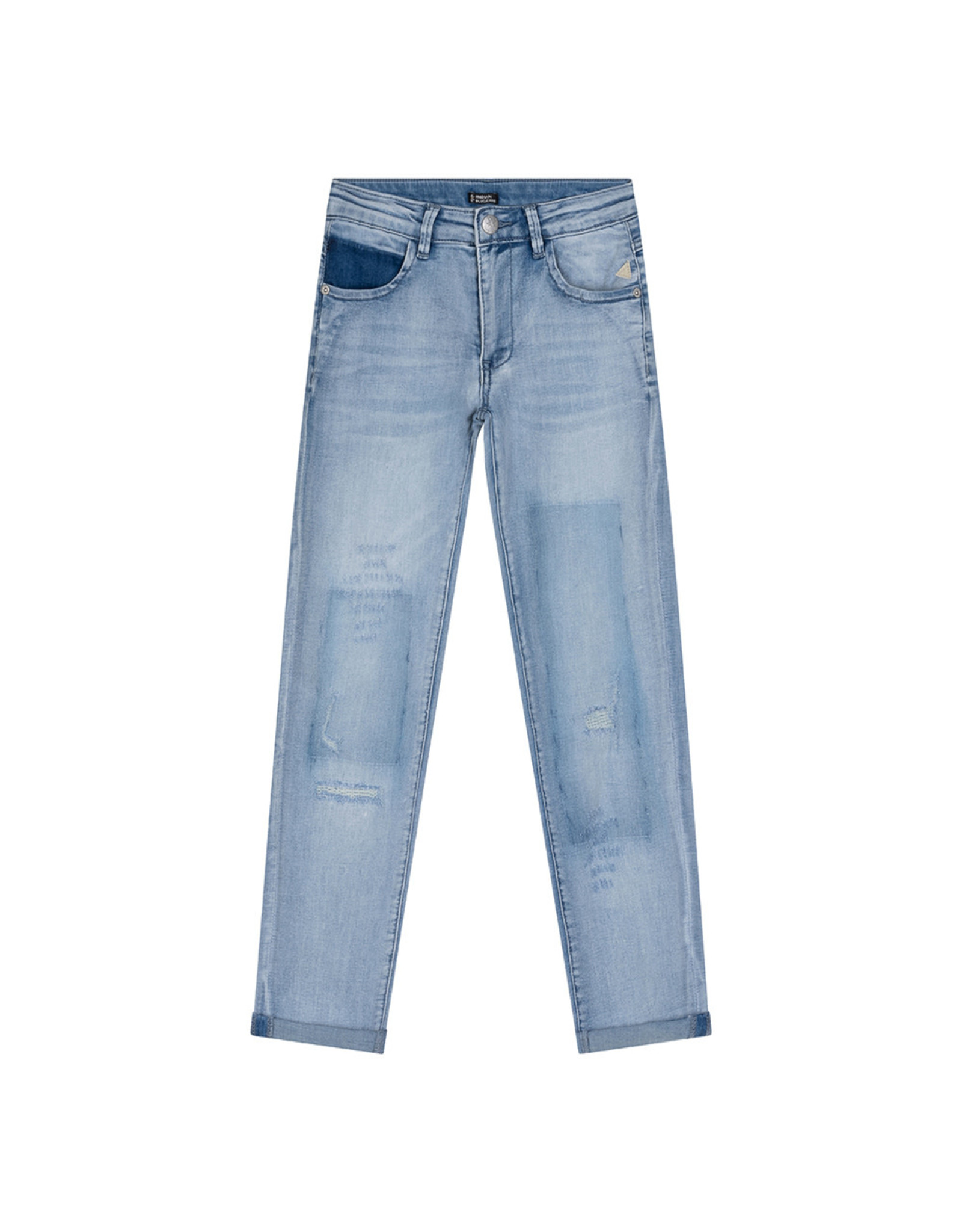 Indian Blue Jeans Blue Sue Damaged Straight Fit Light Denim