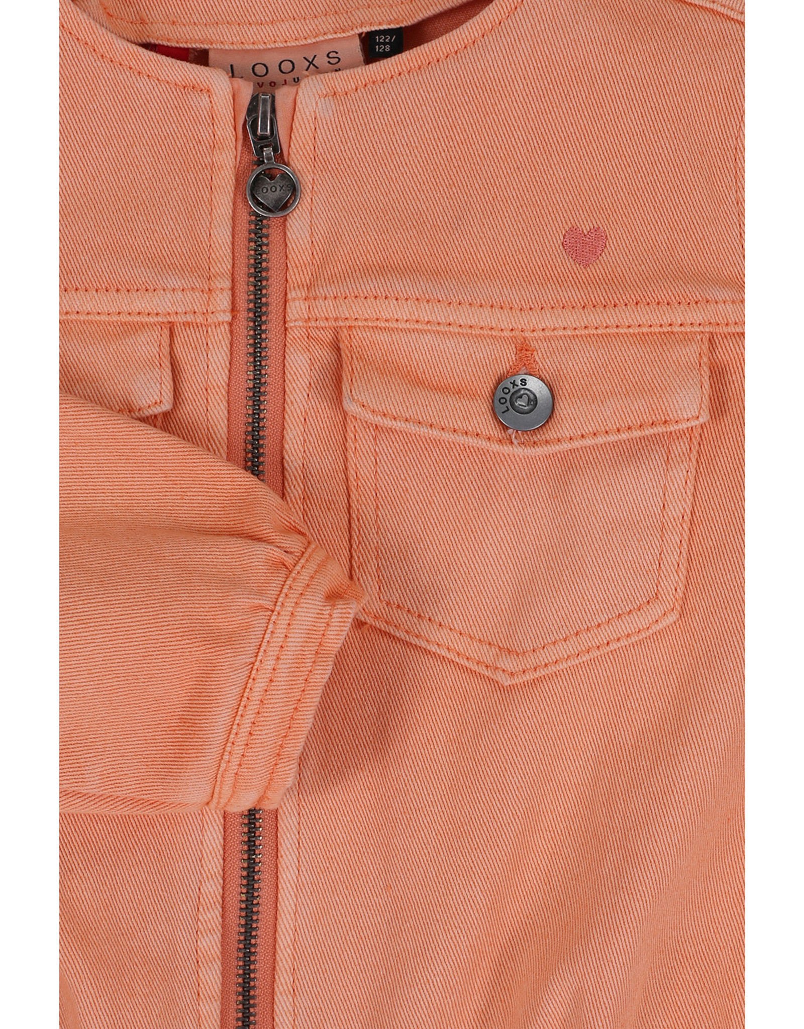 Little Looxs Little gm dye denim jacket Orange peach