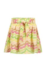 Like Flo Flo girls fancy woven rainbow skirt with belt Rainbow