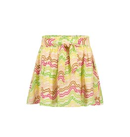 Like Flo Flo girls fancy woven rainbow skirt with belt Rainbow