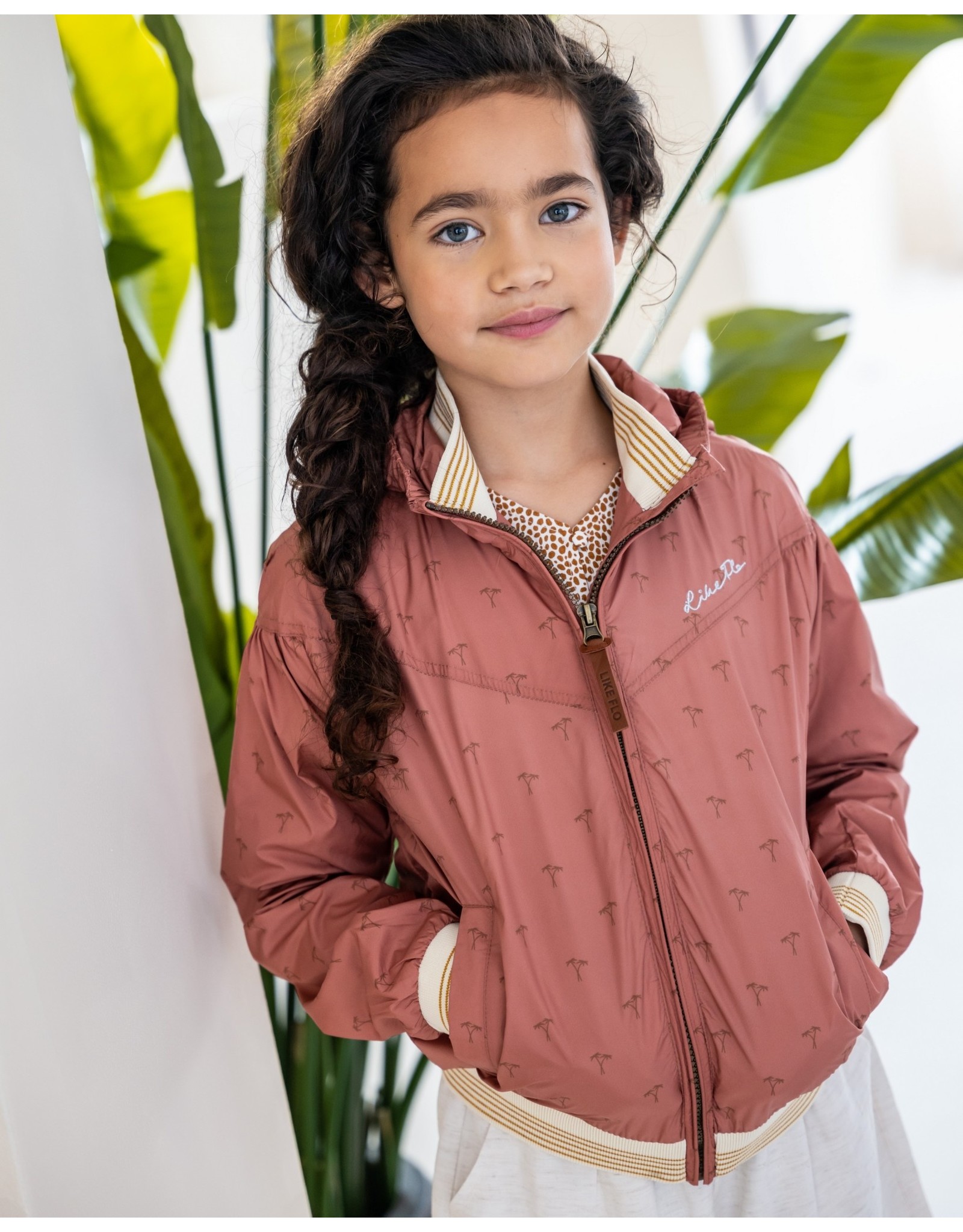 Like Flo Flo girls hooded summer jacket Blush