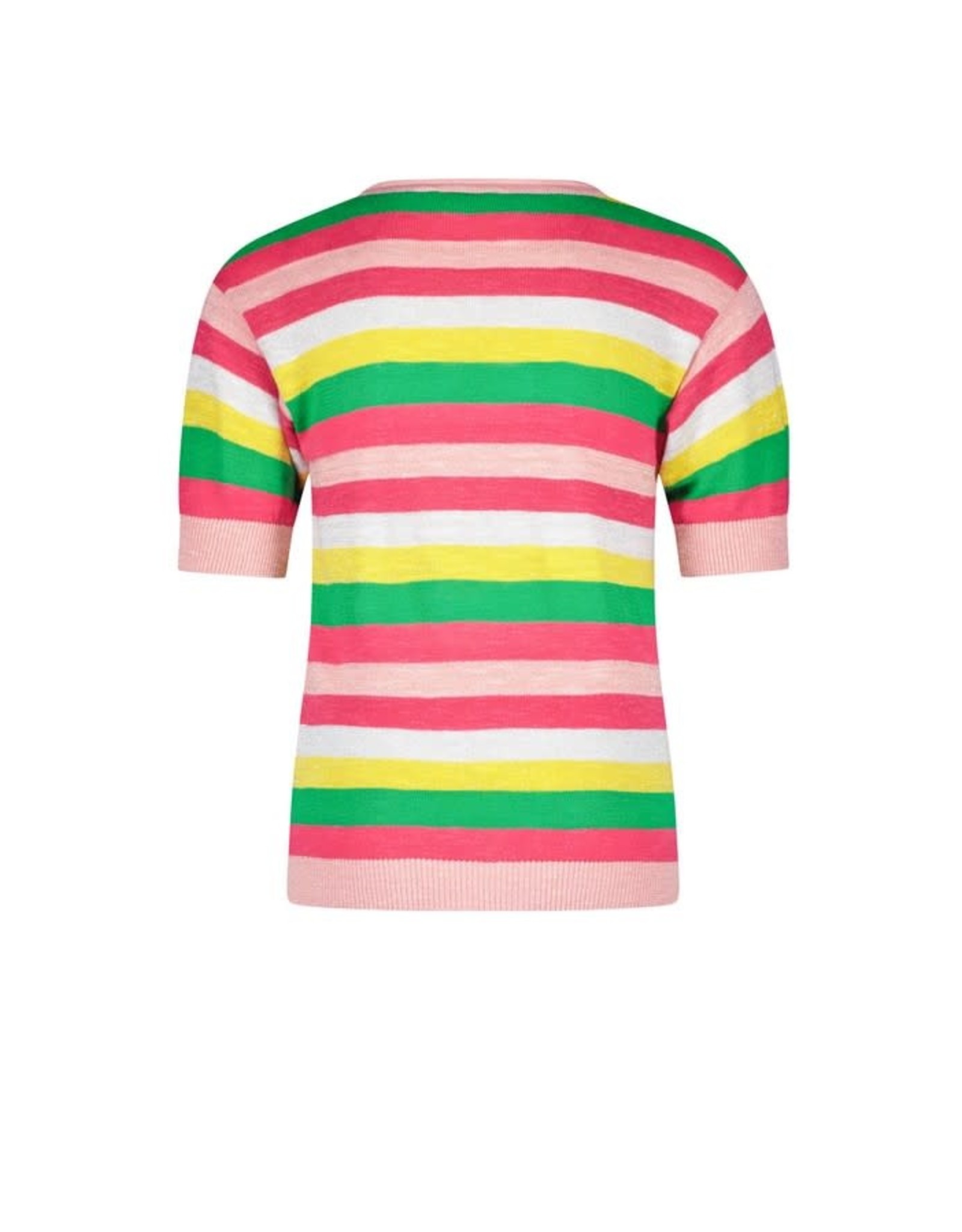 Like Flo Flo girls knitted multi stripe ss top Multi