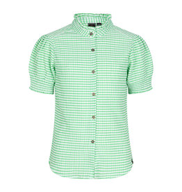 Indian Blue Jeans Shirt Small Check Ming green