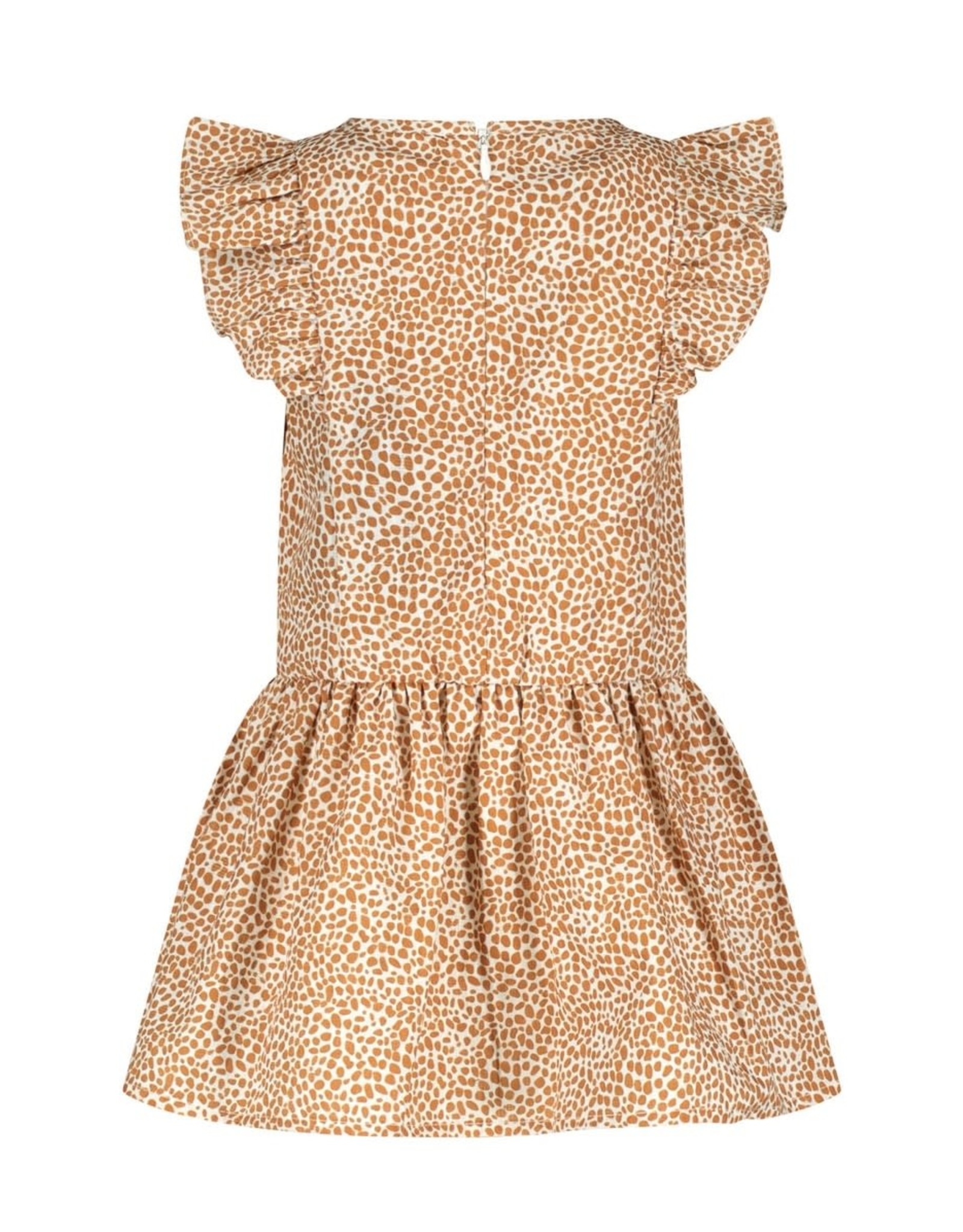 Like Flo Flo baby girls AOP woven ruffle dress Camel