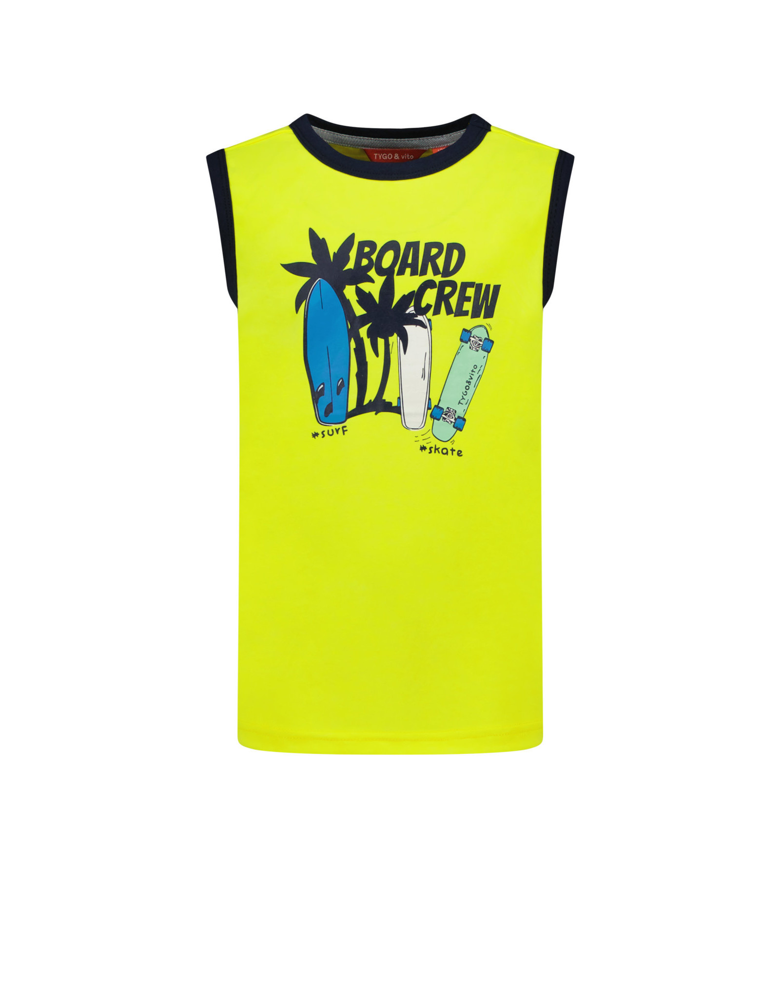 Tygo & vito neon Fancy Singlet BOARD CREW Safety Yellow