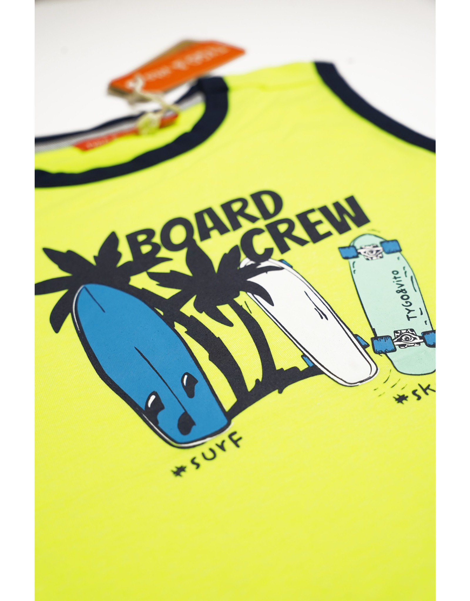 Tygo & vito neon Fancy Singlet BOARD CREW Safety Yellow