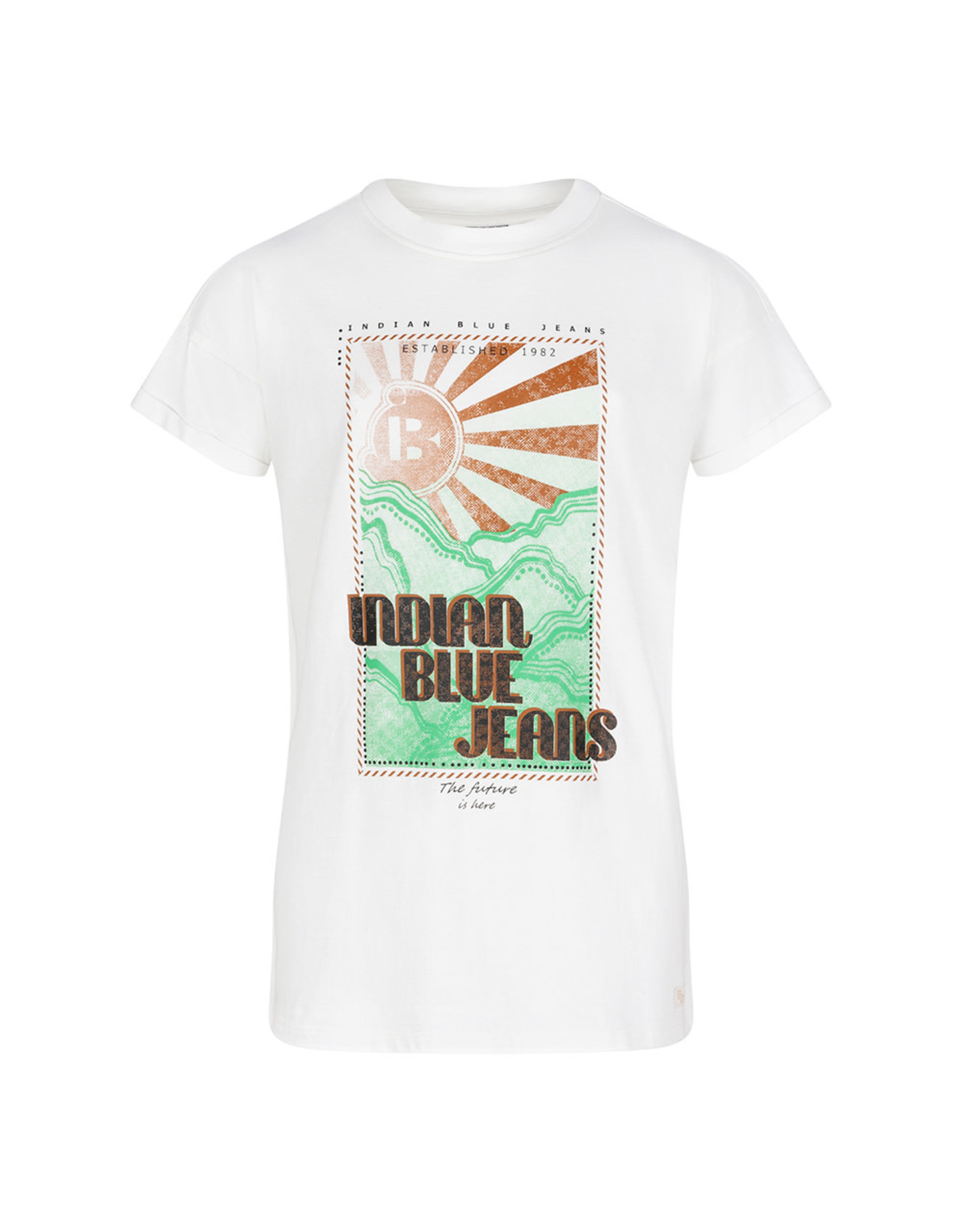 Indian Blue Jeans T-shirt Indian Sunrise Off White