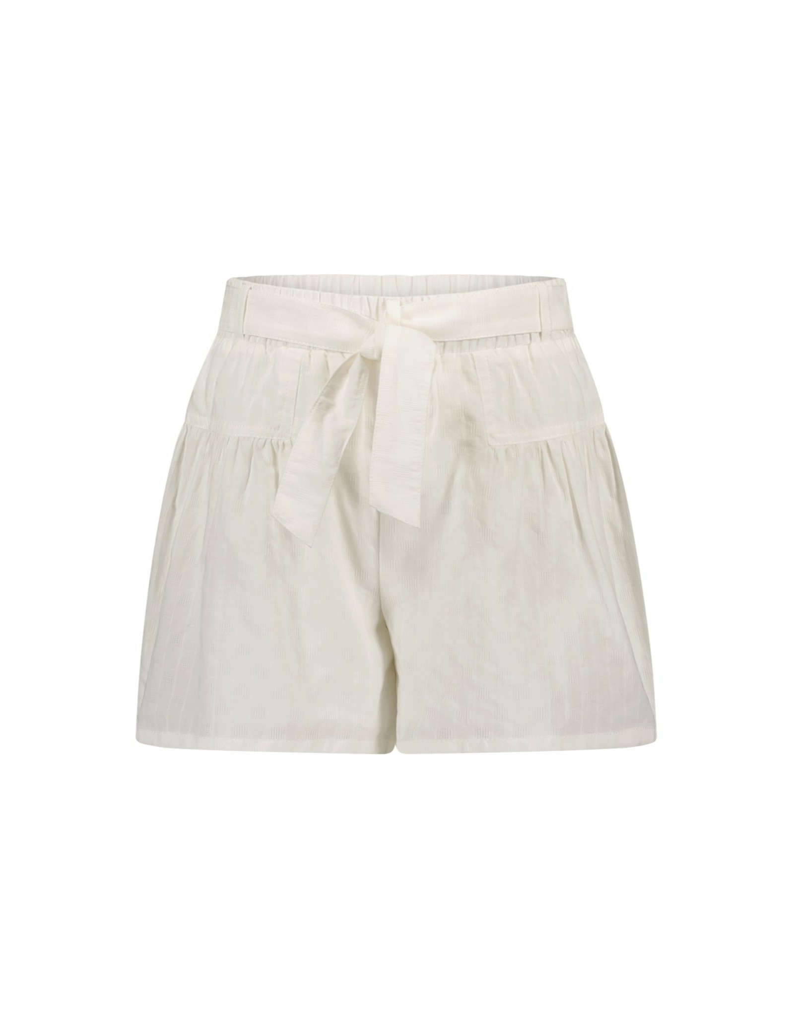 Like Flo Flo girls woven short with belt Off white