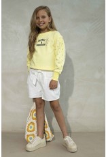 Like Flo Flo girls woven short with belt Off white