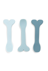 Done by Deer Silicone baby spoon 3-pack Wally Blue Done by Deer Silicone baby spoon 3-pack Wally Blue
